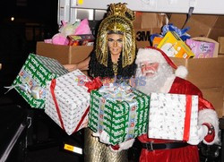 Heidi Klum dresses as Cleopatra at her Halloween Party benefiting Sandy Victims in NYC