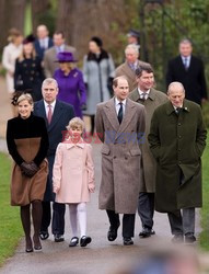 British royal family's traditional Christmas Day church service in Sandringham