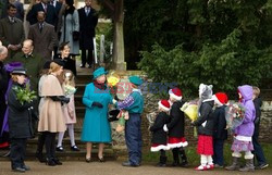 British royal family's traditional Christmas Day church service in Sandringham