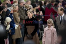 British royal family's traditional Christmas Day church service in Sandringham