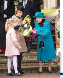 British royal family's traditional Christmas Day church service in Sandringham