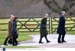 British royal family's traditional Christmas Day church service in Sandringham