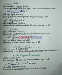 Podpisanie wspólnego Apelu Kosciołów w Polsce