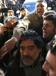 Diego Armando Maradona greets fans in Naples 