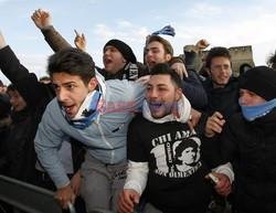 Diego Armando Maradona greets fans in Naples 