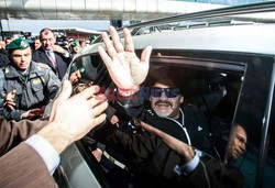 Diego Armando Maradona greets fans in Naples 