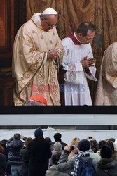 Pope Francis, Argentina's Jorge Mario Bergoglio, leading a mass 