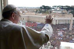 Pope Francis leads his first Angelus prayer 