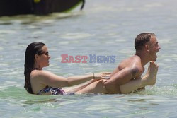 Alanis Morissette and family enjoying a beach day 