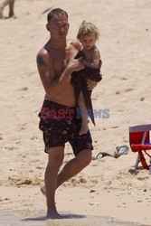 Alanis Morissette and family enjoying a beach day 