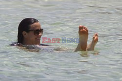 Alanis Morissette and family enjoying a beach day 