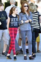 Julianne Moore seen with her daughter Liv Freundlich in West Village