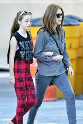 Julianne Moore seen with her daughter Liv Freundlich in West Village