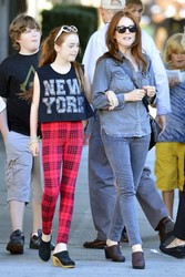 Julianne Moore seen with her daughter Liv Freundlich in West Village