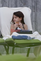 Katie Holmes and Suri Cruise wear bikinis 