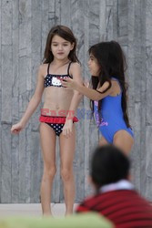 Katie Holmes and Suri Cruise wear bikinis 