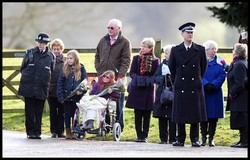 Queen Elizabeth at St. Mary Magdalene Church in Sandringham