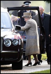 Queen Elizabeth at St. Mary Magdalene Church in Sandringham