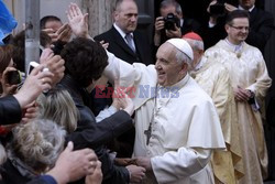 Papież Franciszek w polskim kościele w Rzymie