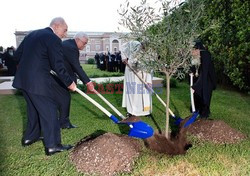 Spotkanie papieża Franciszka z Szimonem Peresem i Mahmudem Abbasem