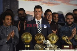 Cristiano Ronaldo z trofeum najlepszego strzelca Realu Madryt