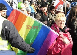 Demonstracja KOD w obronie Lecha Wałęsy w Warszawie