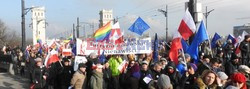 Demonstracja KOD w obronie Lecha Wałęsy w Warszawie