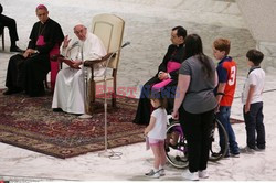 Spotkaie papieża Franciszka z chorymi