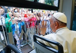 ŚDM 2016 - Papiez podróżuje tramwajem - Przekazanie kluczy do bram Krakowa