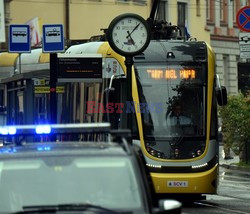 ŚDM 2016 - Papiez podróżuje tramwajem - Przekazanie kluczy do bram Krakowa