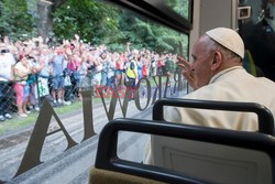 ŚDM 2016 - Papiez podróżuje tramwajem - Przekazanie kluczy do bram Krakowa