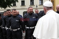 ŚDM 2016 - Papiez podróżuje tramwajem - Przekazanie kluczy do bram Krakowa