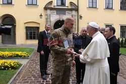 ŚDM 2016 - Papiez podróżuje tramwajem - Przekazanie kluczy do bram Krakowa