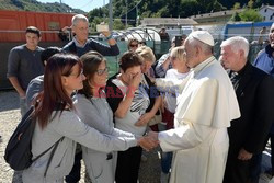 Spontaniczna wizyta Papieża Franciszka w Amatrice i Accumoli