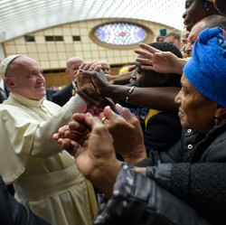 Bezdomni na audiencji u papieża Franciszka