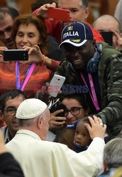 Bezdomni na audiencji u papieża Franciszka