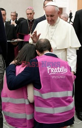 Bezdomni na audiencji u papieża Franciszka