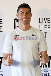 Cristiano Ronaldo na prezentacji CR7 Crunch Fitness