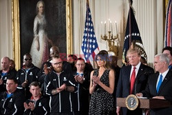 Prezydent Donald Trump spotkał się z żolnierzami podczas Wounded Warrior Project Soldier Ride