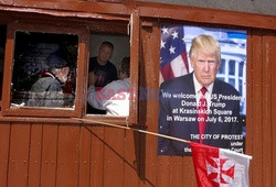 Protestujący sprzed SN gotowi przywitać Trumpa