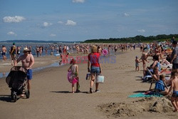 Plażowicze w Świnoujściu