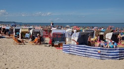 Plażowicze w Świnoujściu