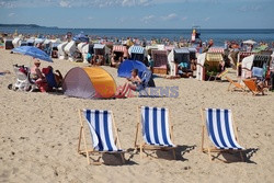 Plażowicze w Świnoujściu