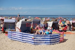 Plażowicze w Świnoujściu