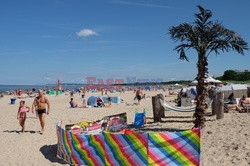 Plażowicze w Świnoujściu