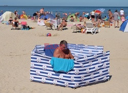 Plażowicze w Świnoujściu