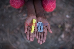 Zabawki dzieci z obozu Cox's Bazar - AFP