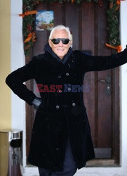 Giorgio Armani z rodziną w Saint-Moritz