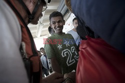 Statek Aquarius ratujący migrantów na morzu - Vu Images