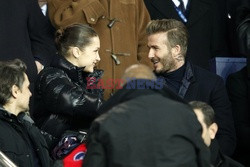 Bella Hadid i David Beckham na meczu Realu Madryt